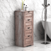 Floor Cabinet Wooden Storage Cabinet Home Office Living Room Bathroom Side Table Sturdy Modern 4 Drawers Cabinet Organizer Bedroom Night Stand, Grey